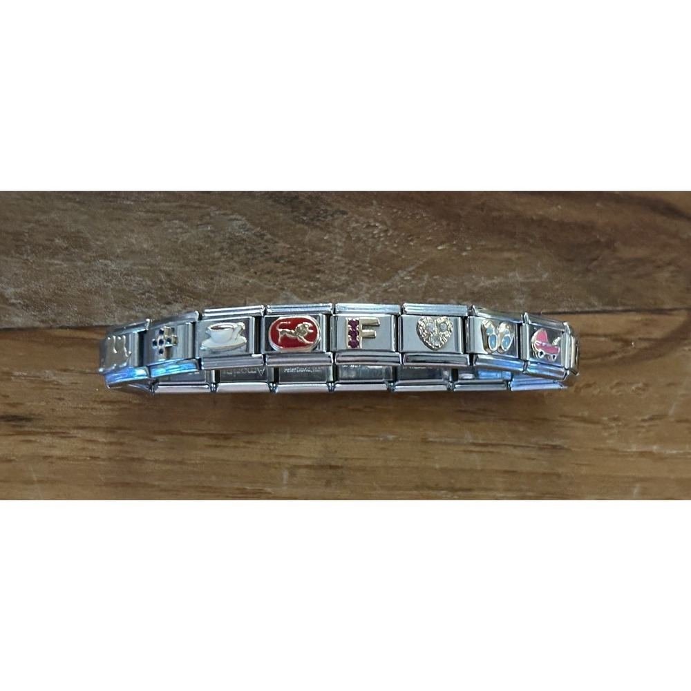 Zoppini Amorini Italian Charm Bracelet Baby Mother Coffee Charms